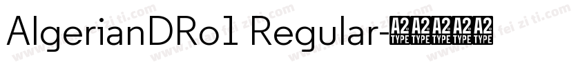 AlgerianDRo1 Regular字体转换